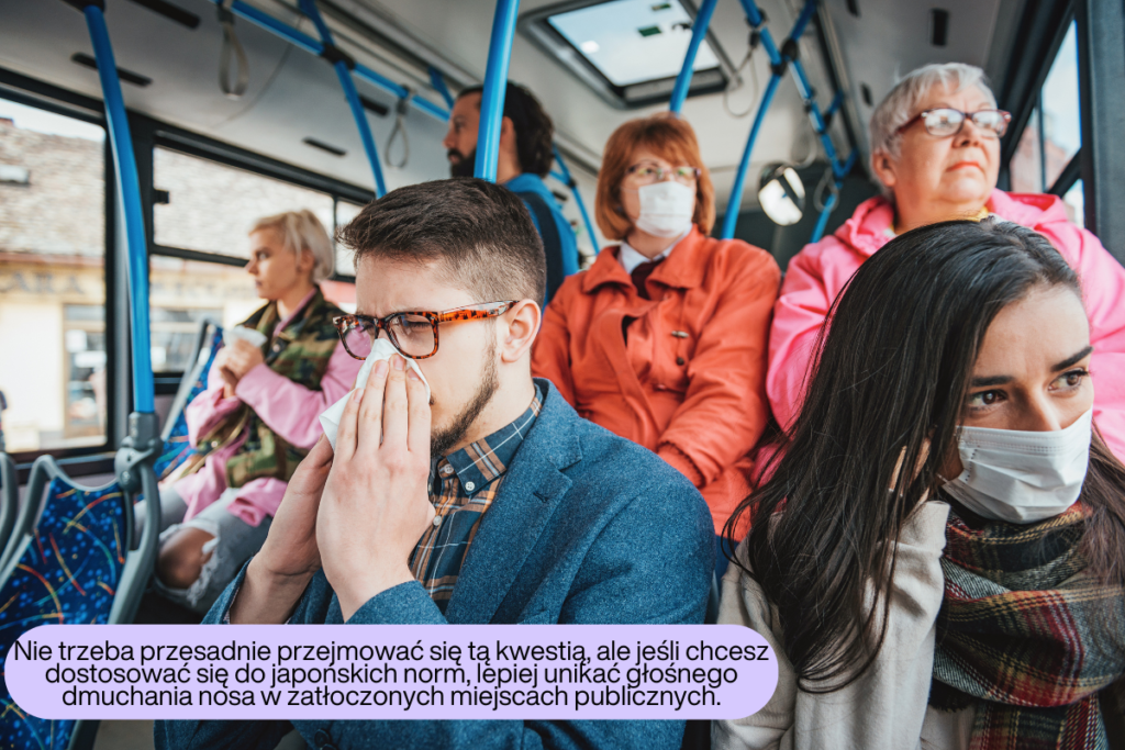 Głośne dmuchanie nosa w miejscach publicznych